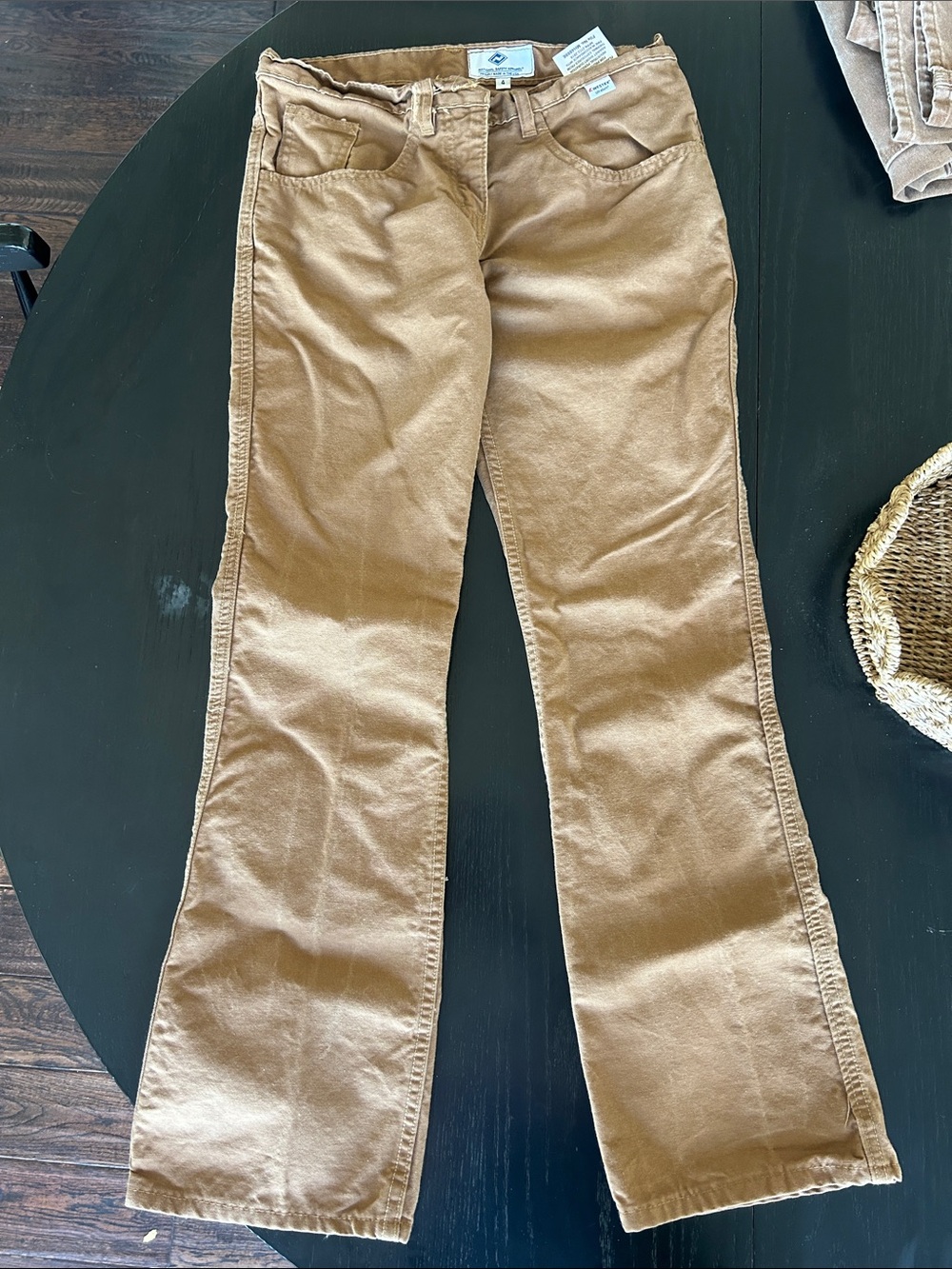 Women’s Flare Jeans in Tan by Unknown Brand